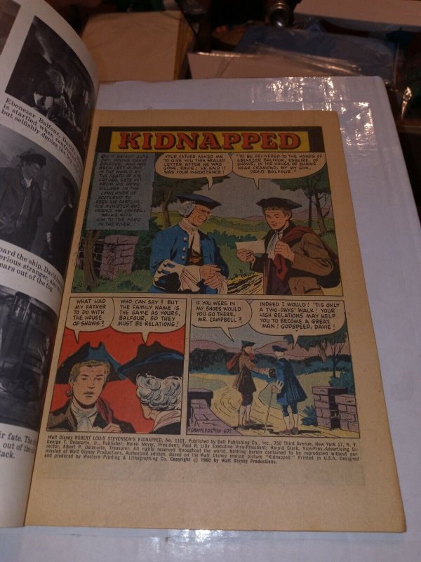 Walt Disney's Kidnapped four color #1101 Photo Cover silver age 1960 DELL comics 