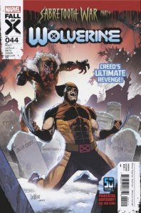 Wolverine (7th Series) #44 VF/NM ; Marvel | Sabretooth War 4