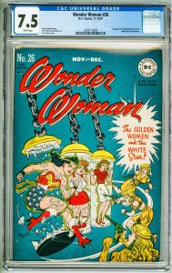 Wonder Woman #26 (1947) CGC 7.5! White Pages!