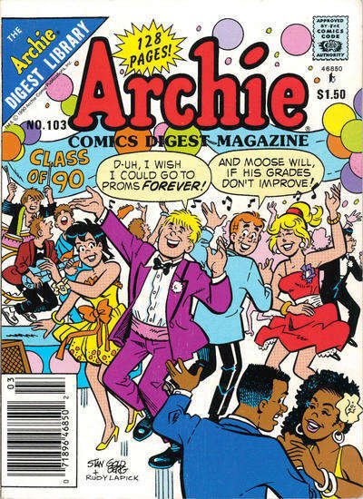 Archie Digest Magazine #103 (Newsstand) FN ; Archie | 128 Pages School Dance