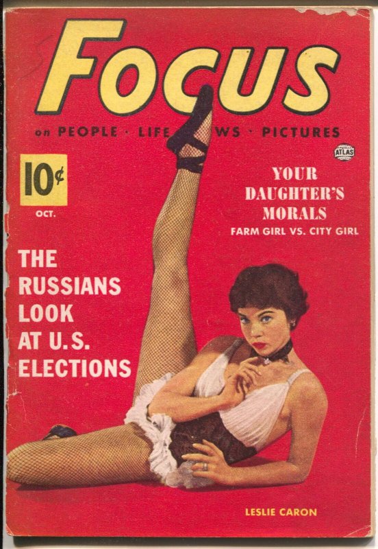 Focus 10/1952-Atlas-Leslie Caron-lady Marine-Blood & Thunder-mini mag-VG