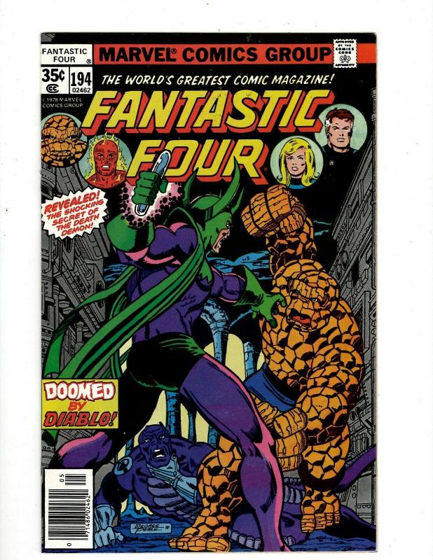 Lot of 8 Fantastic Four Marvel Comic Books #194 195 196 197 198 199 200 201 GK18