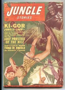 JUNGLE STORIES-SPG 1950-KI GOR, JUNGLE LORD-DAN CUSHMAN-PULP THRILLS