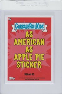 Garbage Pail Kids Toga Todd 39b GPK 2016 American As Apple Pie In Your Face