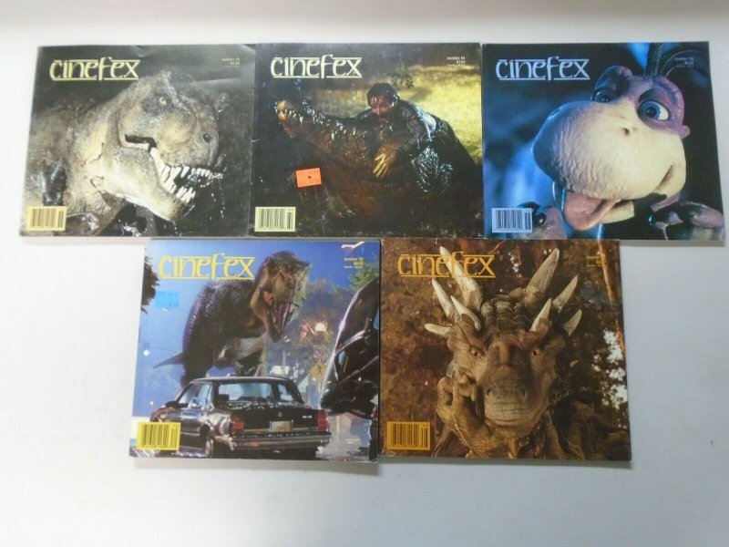 Cinefex Dinosaurs lot 5 different issues avg 6.0 FN (1993-97)