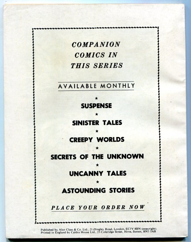 Amazing Stories Of Suspense #168   -   -FN - Comic Book