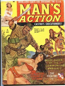 Man's Action 3/1962 Babe BEHEADED by CUBAN COMMIE! Wild!