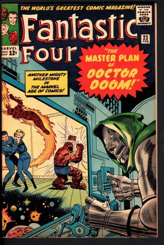 FANTASTIC FOUR #23-DR. DOOM COVER-JACK 'KING' KIRBY VF