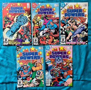 Super Powers LOT #1-5 - Jack Kirby Cover Art. Adrian Gonzales Art (8.5/9.0) 1984