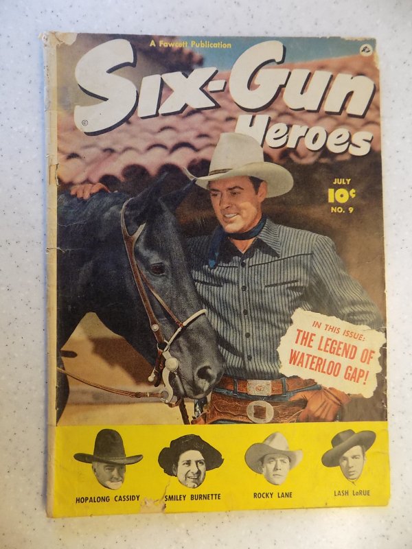 SIX-GUN HEROES # 9 GOLDEN AGE WESTERN HOPALONG LANE LARUE