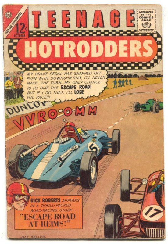 Teenage Hotrodders #4 1963- Charlton comics- Rick Roberts VG