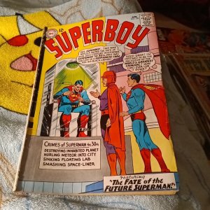 Superboy #120 DC comics April, 1965 The Fate of the Future Superman! Silver Age!