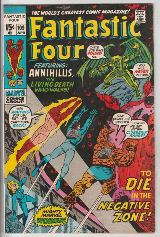 Fantastic Four #109 (Apr-71) VG/FN Mid-Grade Fantastic Four, Mr. Fantastic (R...