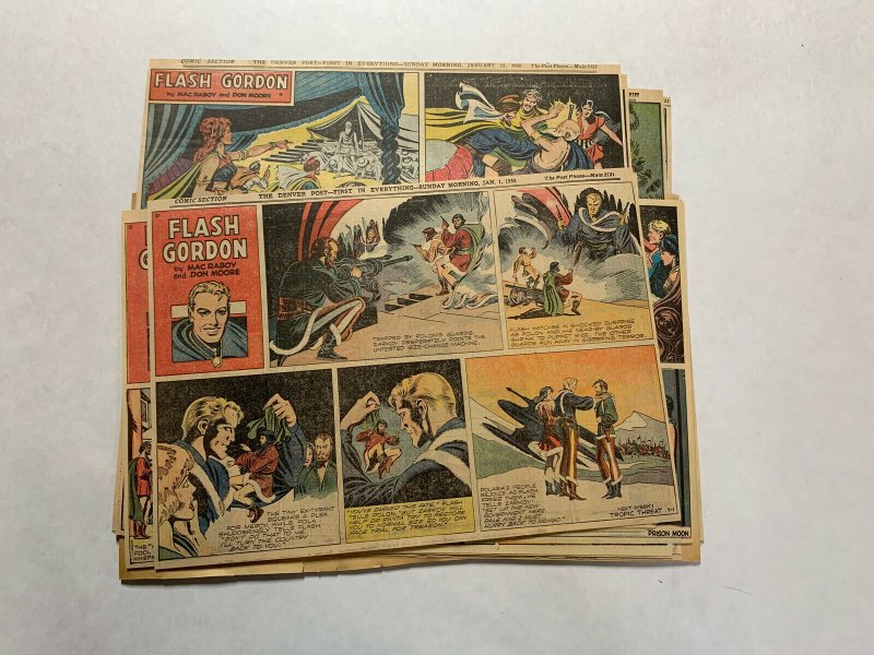 Flash Gordon Complete Year 1950 Tabloid Size Color Newspaper Sundays