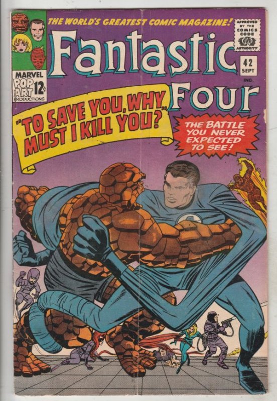 Fantastic Four #42 (Sep-65) FN+ Mid-High-Grade Fantastic Four, Mr. Fantastic ...