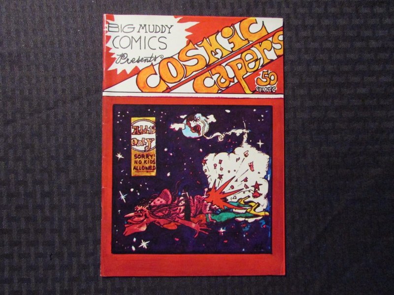 1972 Big Muddy Comics COSMIC CAPERS #1 FN+ 6.5 Jesus vs Godzilla 1st/Only Print