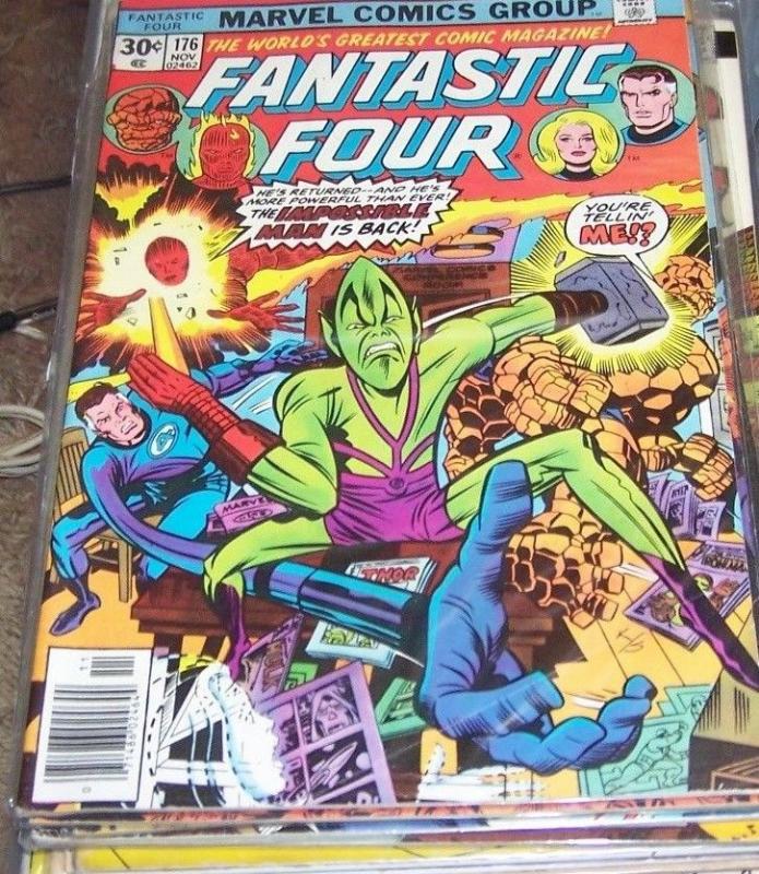 Fantastic Four #176 (Nov 1976, Marvel) impossible man is back 