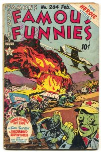 Famous Funnies #204 1953- War cover- Dickie Dare VG-