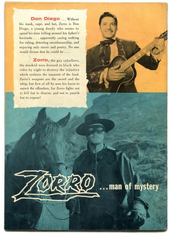 Four Color Comics #933 1958- Zorro- Classic Guy Williams cover- Dell  VG/FN