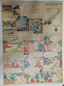 Ace Drummond Sunday by Capt Eddie Rickenbacker from 1/5/1936 Large Full Page !