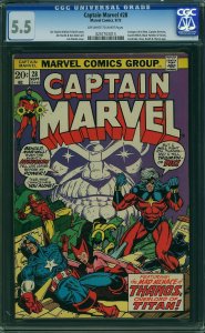 Captain Marvel #28 (1973) CGC 5.5 FN-