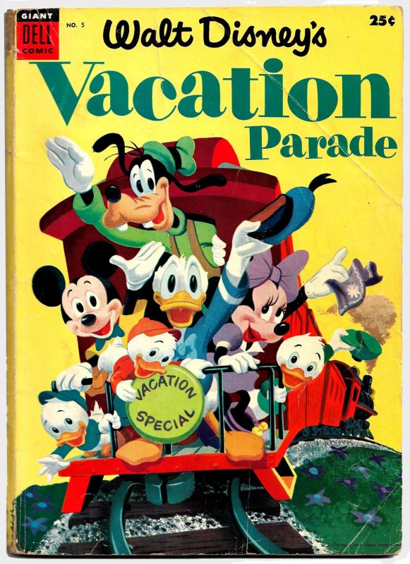 WALT DISNEY'S VACATION PARADE #5 (JULY 1954) 4.0 VG 100 Pgs! 12 Disney S...