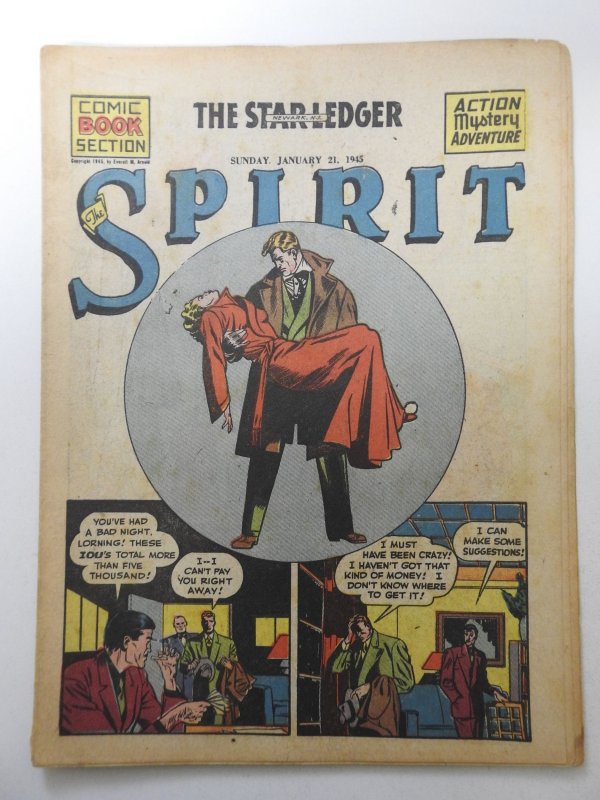 The Spirit #243 (1945) Newsprint Comic Insert Rare!