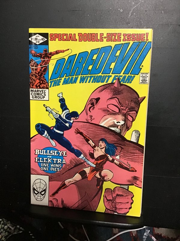 Daredevil #181 (1982) giant Electra vs. Bullseye Byrne VF/NM Richmond CERT!