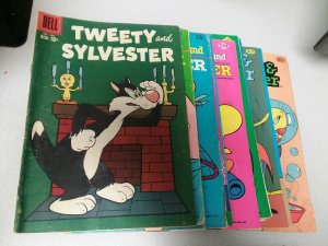 Tweety And Sylvester 13 Issue Silver Bronze Age Comics Lot Run Set Cartoon bird