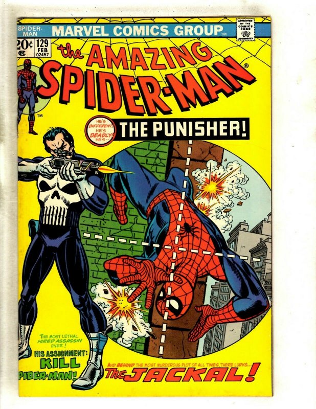 Amazing Spider-Man # 129 VF Marvel Comic Book Lizard Mary Jane 1st Punisher RS1