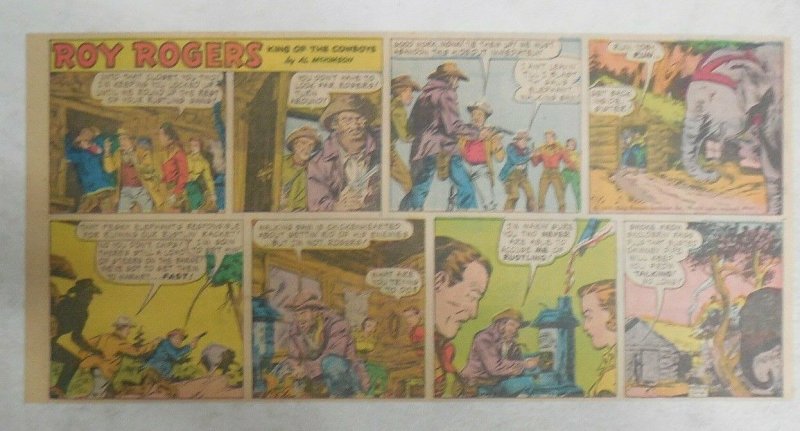 Roy Rogers Sunday Page by Al McKimson from 11/4/1956 Size 7.5 x 15 inches