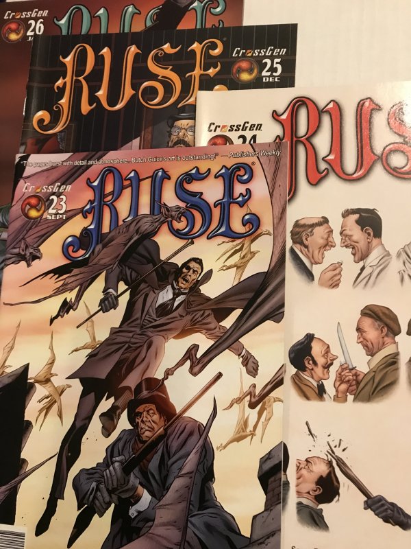 RUSE #2, 3, 7 - 26 run : CrossGen NM-; 22 issues, detective mini series, M. Waid