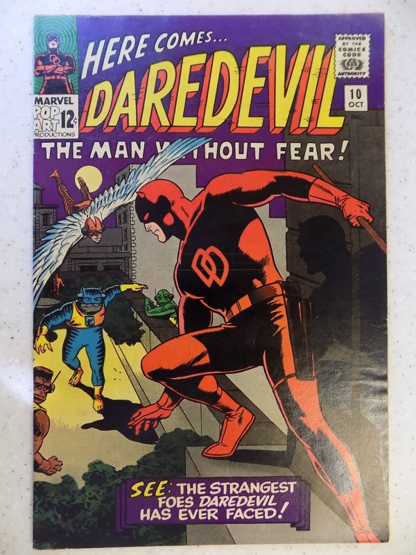 DAREDEVIL # 10 MARVEL SILVER FEAR ACTION ADVENTURE HI GRADE VF