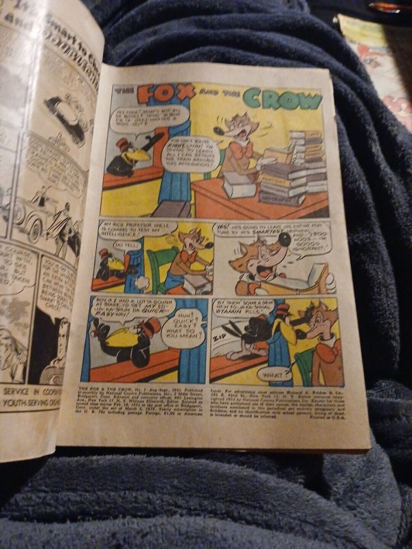 Fox and the Crow #5 Hound + Hare! Golden Age Funny Animals! 1952 DC Comics