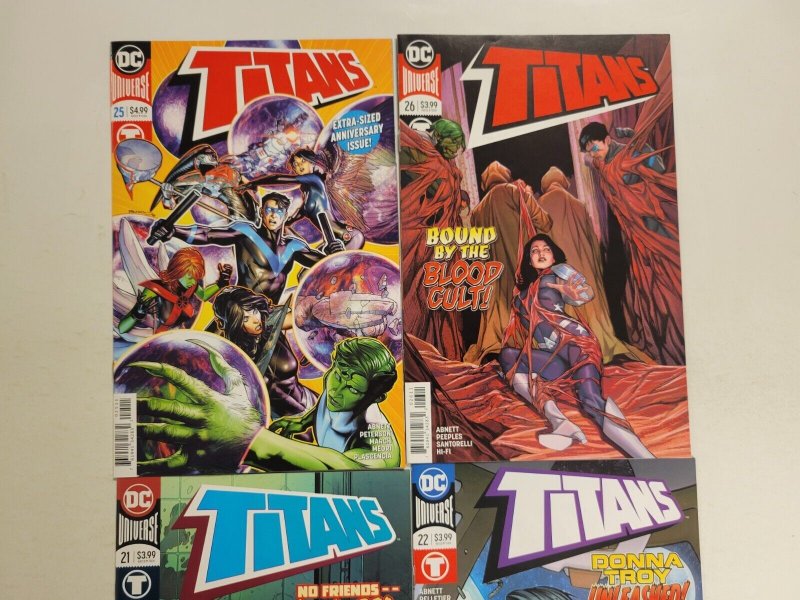 4 Titans DC Comic Books #21 22 25 26 7 TJ25