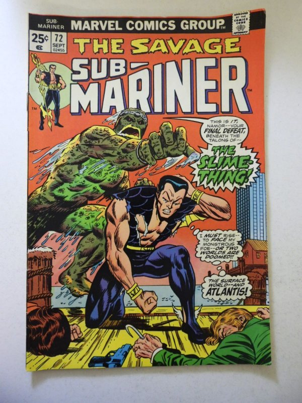 Sub-Mariner #72 (1974) FN- Condition MVS Intact