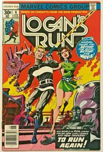 LOGAN'S RUN#6 VF 1976 FIRST THANOS SOLO MARVEL BRONZE AGE COMICS