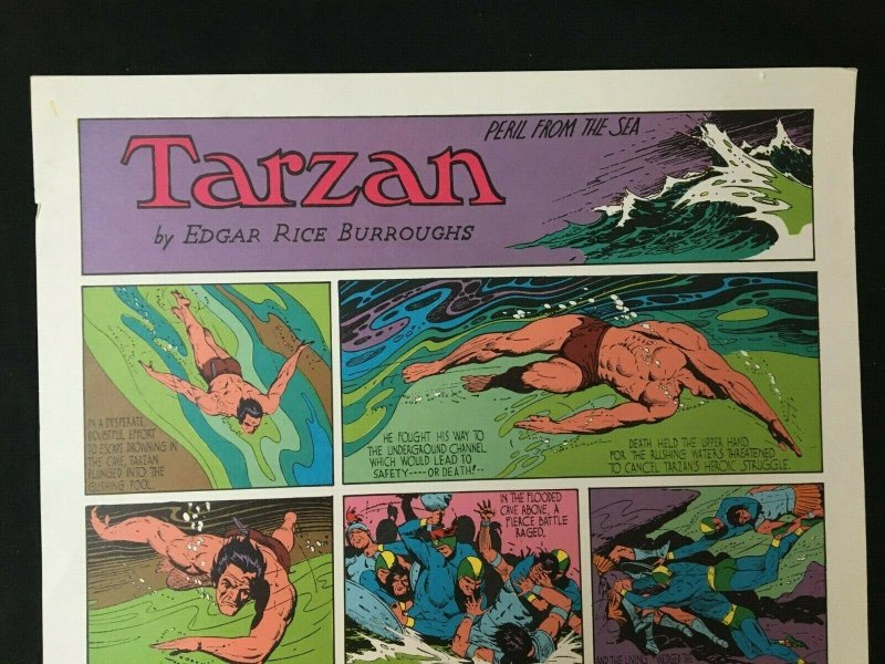 E R BURROUGHS TARZAN SUNDAY COMIC STRIP PAGE REP 20 x 15 POSTER HOGARTH ART