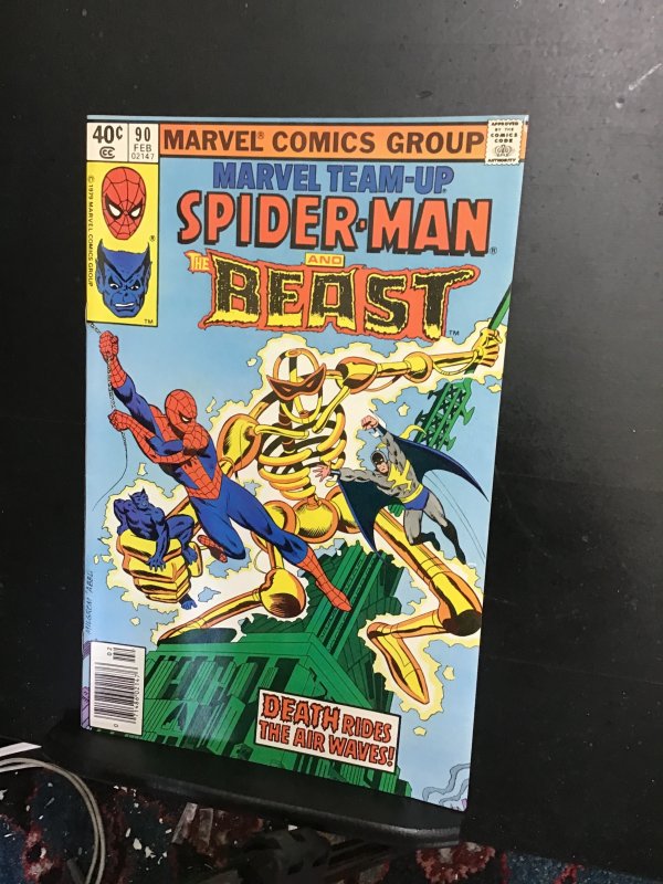 Marvel Team-Up #90 (198o) Spider-Man and The beast VF/NM Wow