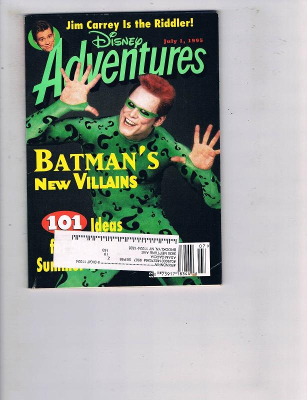 Disney Adventures July 1 1995 Jim Carrey Riddler Cover Batman Joker Magazine S79