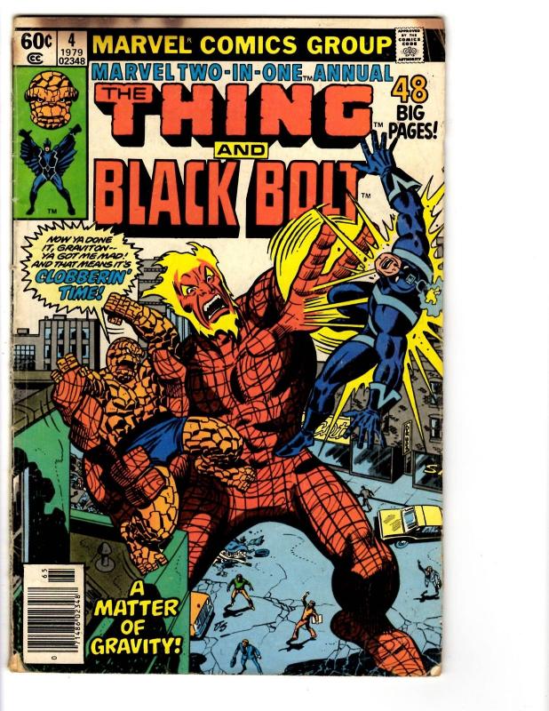 5 Marvel Two-in-One Comic Books Annual # 3 4 5 6 7 Thing Nova Hulk Thor BH17