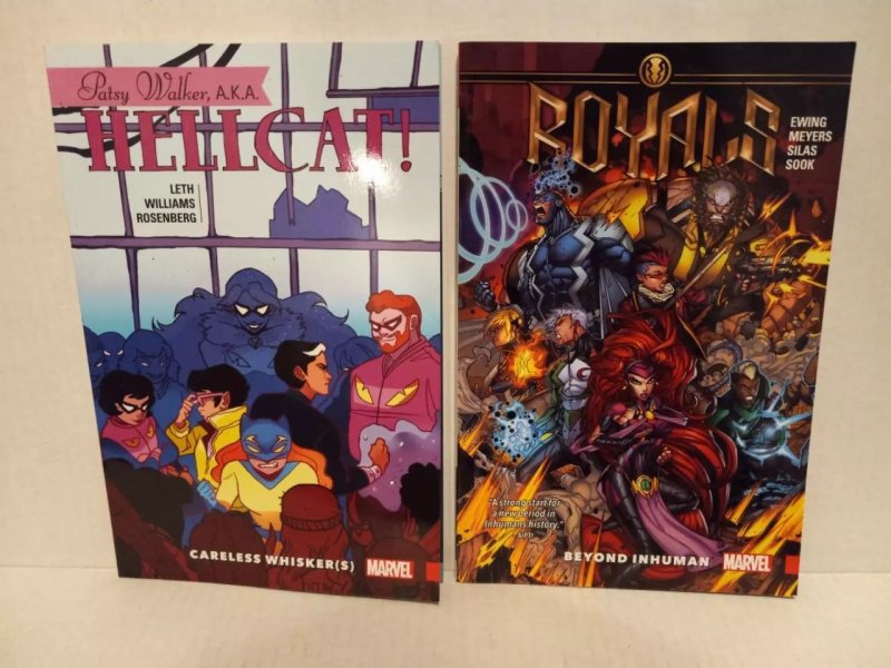 HELLCAT:CARELESS WHISKER + ROYALS:BEYOND INHUMANS GRAPHIC NOVELS - FREE SHIPPING