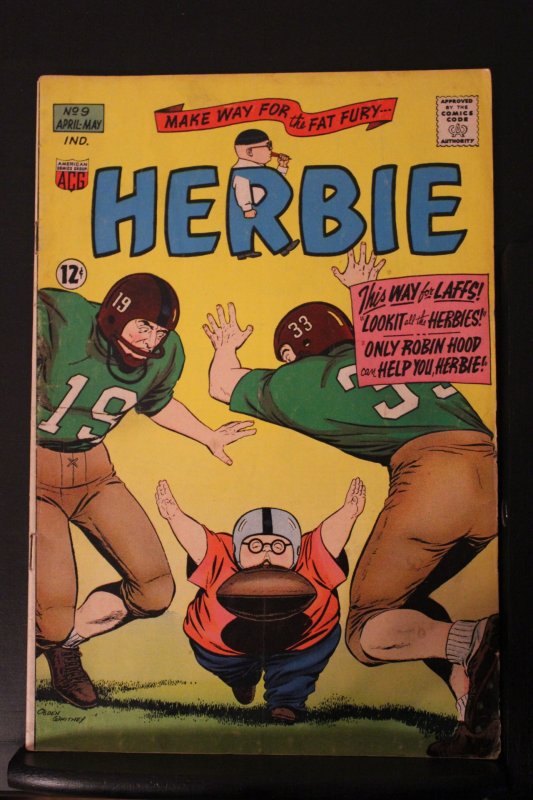 Herbie #9 (1965) VF Football Cover!