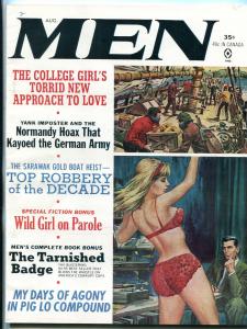 Men Magazine August 1965-ART ARFONS-DIRTY COPS-CHEESECAKE FN