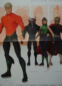 JUSTICE LEAGUE THRONE OF ATLANTIS ACTION FIGURES Promo Poster, 12 x 17, 2015, DC