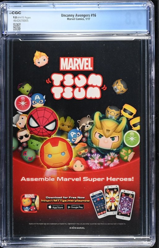 Uncanny Avengers #16 (1/17) Graded CGC 9.8