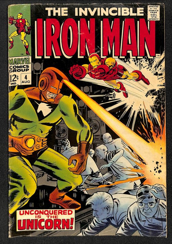 Iron Man #4 GD/VG 3.0 1st Unicorn! Marvel Comics