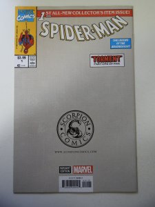 Spider-Man #1 Virgin Reverse Variant by Clayton Crain LDT 800 W/ COA VF/NM Cond