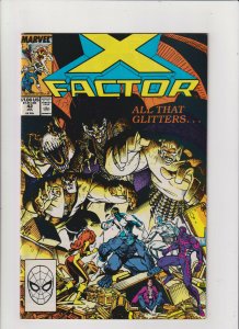 X-Factor #42 VF- 7.5 Marvel Comics 1989 Art Adams Cover Archangel & Beast