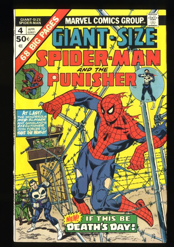 Giant-Size Spider-Man #4 FN- 5.5 3rd Punisher! 1st Moses Magnum!